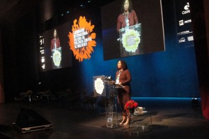 Palestra de Tracy Robinson no I Seminário Internacional Cultura de Violência contra as Mulheres (Foto: Tainah Fernandes)